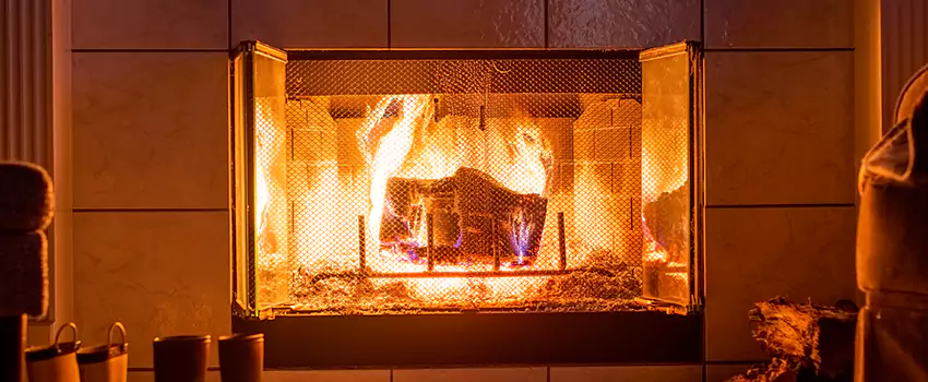 Mendota Hearth Landscape Fireplace Installation in Laurel, Maryland