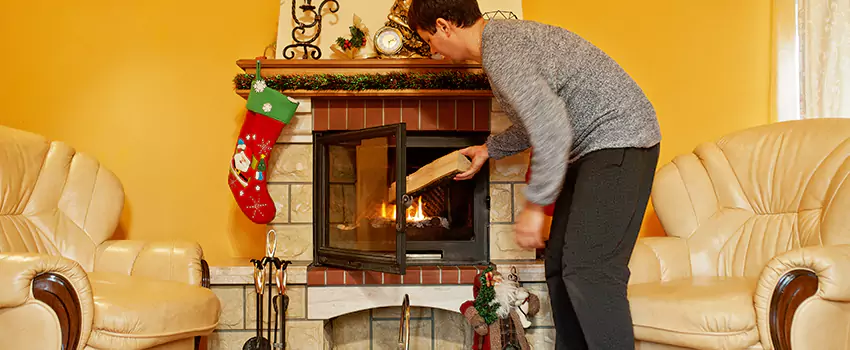 Rusted Metal Fireplace Restoration in Laurel, Maryland